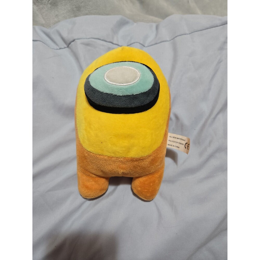 Among Us Yellow Crewmate 8" Toikido Video Game Stuffed Plush Toy 2 Tone body